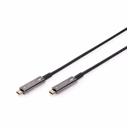 Digitus 4K USB Type-C AOC AV Connection Cable, 20 m, USB C, USB C, USB 3.2 Gen 1 (3.1 Gen 1), Black