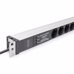 Digitus Socket strip with aluminum profile and surge protection, integrated line filter, 6 safety sockets, 2 m cable safety plug - Additional view 5