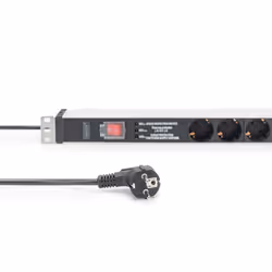 Digitus Socket strip with aluminum profile and switch, surge protection, integrated line filter, 5-way safety sockets, 2 m cable safety plug - Additional view 4