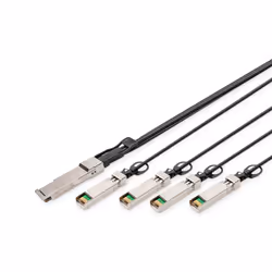 Digitus 40G QSFP+ to 4XSFP+ Direct Attach Cable 3m, 3 m, SFP+, 4x QSFP+
