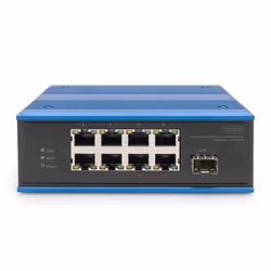 Digitus 8 port Fast Ethernet network PoE switch, industrial, unmanaged, 1 SFP uplink - Additional view 5