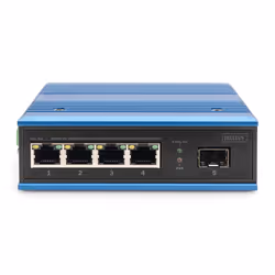Digitus 4 port Fast Ethernet network PoE switch, industrial, unmanaged, 1 SFP uplink - Additional view 4