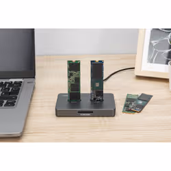 Digitus M.2 NVMe + M.2 SATA SSD docking station with SD Express card reader, USB-C™ - Additional view 3