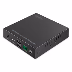 Digitus HDMI Fiber KVM IP Receiver, 4K/60Hz, Receiver, Wired, 40000 m, 3840 x 2160 pixels, 60 Hz, Black