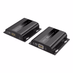 Digitus HDMI IP Extender Set, 4K/60Hz, 4096 x 2160 pixels, AV transmitter & receiver, 200 m, Wired, Black, HDCP