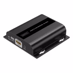 Digitus HDMI IP PoE Receiver, 4K/60Hz, 4096 x 2160 pixels, AV transmitter & receiver, 200 m, Wired, Black, HDCP