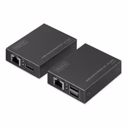 Digitus HDMI KVM Extender Set, 4K/30Hz, Transmitter & receiver, Wired, 70 m, Cat6, 3840 x 2160 pixels, 30 Hz