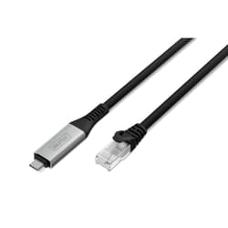 Digitus USB-C 3.2 Gen1 - RJ45 Ethernet cable, 1Gbit/s, 10m