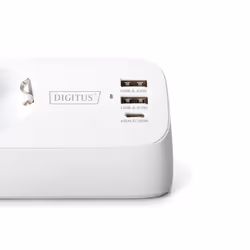 Digitus 3-way office socket strip with 2x USB-A and 1x USB-C connections, white - Additional view 2