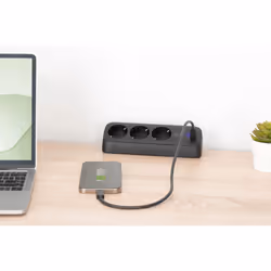 Digitus 3-way office socket strip with 2x USB-A and 1x USB-C connections, black - Additional view 6