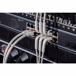 Digitus CAT 6A F-FTP bendable patch cable, copper, 0.5 m, gray, 10 pieces - Additional view 2