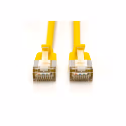Digitus CAT 6A F-FTP Slim patch cord, 0.5m, yellow, 10 pieces - Additional view 4