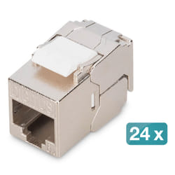 Digitus CAT 6A compact keystone module, shielded, tool-free mounting connection. 24 pcs.