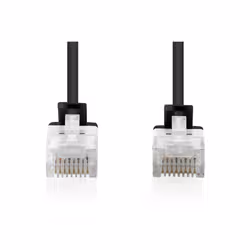 Digitus CAT 6 U-UTP Slim patch cable, 0.3 m, black, 10 pieces - Additional view 3