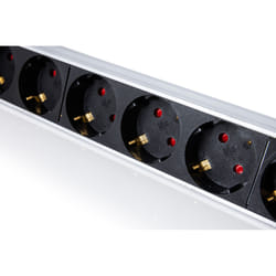 Digitus 1U Aluminum PDU, rackmountable, 9x Safety outlet