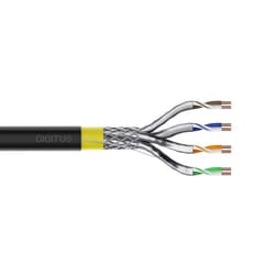 Digitus CAT 7A S/FTP data cable - outdoor installation cable, 100 m ring, simplex, PE