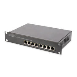 Digitus Gigabit Ethernet PoE switch, 8-port PoE+, 10", up to 80 W PoE budget