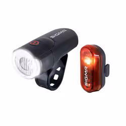 Sigma Sport Aura 30 + Curve Set, Rear lighting + Front lighting (set), Black, IPX4, LED, Red/White, Blinking light, Continuou ...