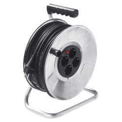 Bachmann 398.182 power extension 50 m 4 AC outlet(s) Black, Silver