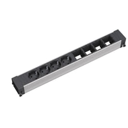 Bachmann 909.007 power extension 4 AC outlet(s) Black, Silver