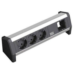 Bachmann 3x Schuko 1x GST18 power extension 3 AC outlet(s) Black, Silver