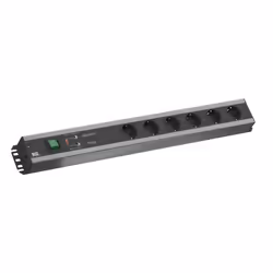 Bachmann 300.012 power extension 2 m 6 AC outlet(s) Indoor Aluminium, Black