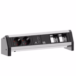 Bachmann 902.0183, Indoor, Black, Grey, 2 AC outlet(s), 323.8 mm, 73 mm, 88 mm
