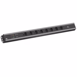 Bachmann 300.050, 2 m, Indoor, Type F (CEE 7/4), IP20, Black, 6 AC outlet(s)