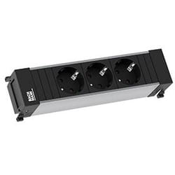 Bachmann 916.1192 power extension 2 m 3 AC outlet(s) Indoor Black
