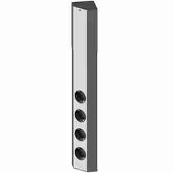 Bachmann 51088300, 2 m, Indoor, Type F, Stainless steel, 4 AC outlet(s), 1 pc(s)