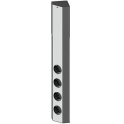 Bachmann 51088300 power extension 2 m 4 AC outlet(s) Indoor Stainless steel