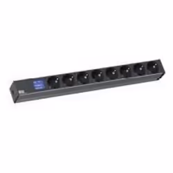 Bachmann BlueNet BN0500, Metered, Black, LCD, 8 AC outlet(s), 2 m, 230 V