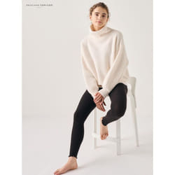 Uniqlo Japan Ultra Warm Heattech Cashmere Blend Ribbed Leggings - 09 BLACK/S