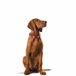 HUNTER Collar Swiss 47 Organic Leather, Small, 38 - 43.5 cm, Red/Black