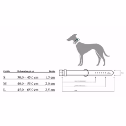 dog collar black large