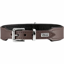Hunter Collar Basic Black, Brown Faux leather, Leather XS-S Dog Standard collar