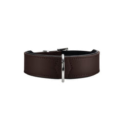 HUNTER Hundehalsband Basic, 47-54 cm, brown/black