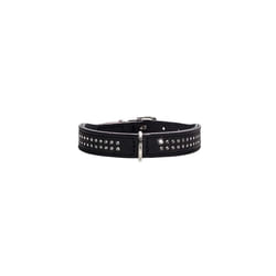 Diamond Petit Nickel-Plated Collar, 24/17 x 21 cm, 2X-Large, Nappa Black/Black