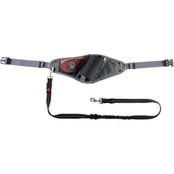 Hunter Belt pouch with anti-jerk leash Jasper Grey, Red Dog Hands free lead