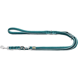 HUNTER HILO Adjustable Dog Lead with Lightweight Mesh Material, 2.5 x 200 cm, Turquoise