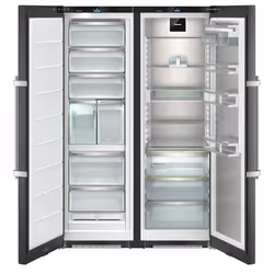 Liebherr XRFbs 5295 Peak, Freestanding, American door, Black, Edelstahl (schwarz), Touch, LED