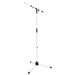 König & Meyer 21090-300-76, Straight microphone stand, Tripod base, White, Steel, Steel, 3/8"