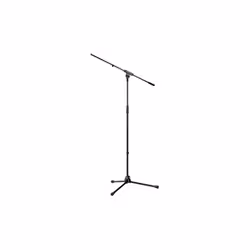 König & Meyer 21060-300-55, Straight microphone stand, Tripod base, Black, Steel, 3/8", 92.5 cm