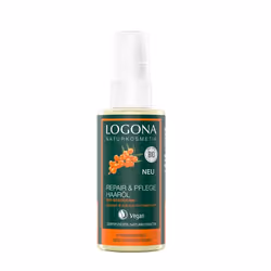 LOGONA 00161, Hair oil, 75 ml, Brittle hair, Protection, Shine, Smoothing, Sea buckthorn, Vitis Vinifera (Grape) Seed Oil, Do ...