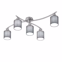 Trio Lighting Garda, 5 bulb(s), E14, IP20, Grey, Nickel