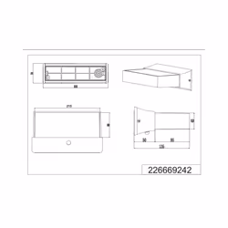 wall lamp Cuando 23 cm aluminium anthracite - Additional view 3