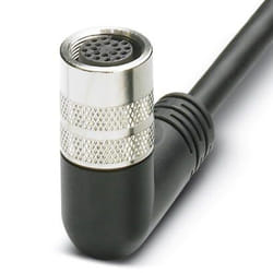 Phoenix Contact SAC-12P- 5.0-PUR/M16FR 5 m M16 Black