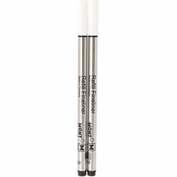 Montblanc U0110149, Black, Medium, Black, Silver, White, Ballpoint pen, Montblanc Fineliner, 2 pc(s)