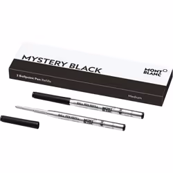 Montblanc 116190, Black, Medium, Black, Silver, Ballpoint pen, Montblanc, 2 pc(s)