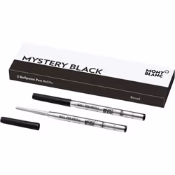 Montblanc 116191, Black, Bold, Black, Silver, Ballpoint pen, Montblanc Ballpoint Pens, 2 pc(s)